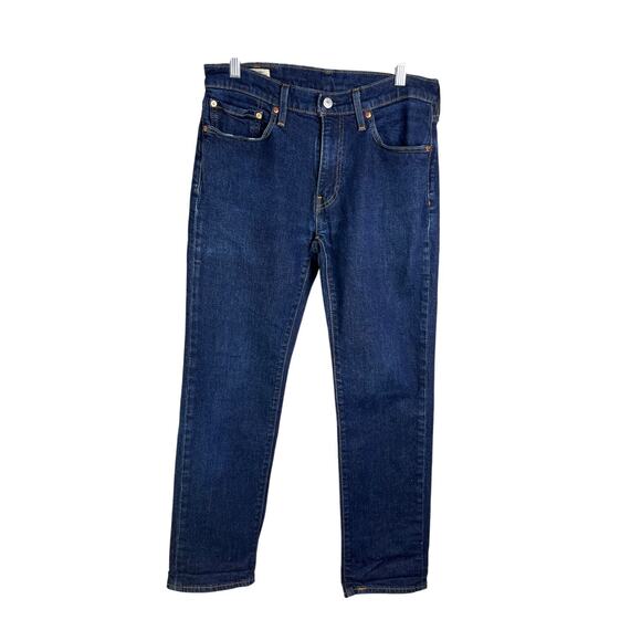 Levi's 541 Jeans Mens W31 L30 Denim Blue Dark Wash Classic Straight Cut - Picture 1 of 8